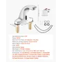 VEVOR Touchless Bathroom Sink Faucet, Automatic Motion Sensor Restroom Toilet Faucet Cold Water with Hole Cover Plate, Battery O