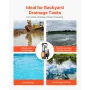 710W Submersible Sump Pump, 20000 L/H, Stainless Steel Submersible Sewage Dirty Clean Water Pump with Automatic Float Switch, Lo