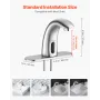 VEVOR Touchless Bathroom Sink Faucet, Automatic Motion Sensor Restroom Toilet Faucet with Hole Cover Plate, Battery Operated,Adj