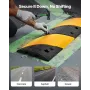 1000MM Rubber Speed Bump, 2 Pack, 2 Channel Heavy Duty Traffic Speed Hump, 9,979 kg/Axle Load Capacity, Cable Protector Ramp wit