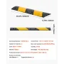 1000MM Gummi Speed ​​Bump, 2 Pack, 2 Channel Heavy Duty Traffic