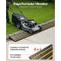Car Driveway Rubber Curb Ramp, 15 Tons Load Capacity, 66 mm Rise Curbside Bridge Ramp with Yellow Reflective Strips, Suitable fo
