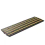 Car Driveway Rubber Curb Ramp, 15 Tons Load Capacity, 66 mm Rise Curbside Bridge Ramp with Yellow Reflective Strips, Suitable fo