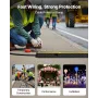 Cable Protector Ramp, 9,979 kg/axle Capacity, 2 Channel Heavy Duty Rubber Cord Hose Wire Cover, 32 x 31 mm Channel, Traffic Spee