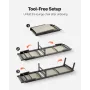 Outdoor Chaise Lounge Chair, 181 kg Weight Capacity, Foldable Sun Tanning Chair, 5 Adjustable Positions, Easy Assembly, Heavy Du