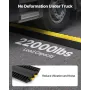 VEVOR Cable Protector Ramp, 9,979 kg/axle Capacity, 2 Channel Heavy Duty Rubber Cord Hose Wire Cover, 100 x 75 mm Channel, Traff