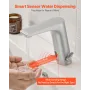 Touchless Bathroom Sink Faucet, Automatic Motion Sensor Restroom Toilet Faucet, HandsFree Adjustable Cold Hot Single Handle Wate