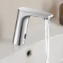 Touchless Bathroom Sink Faucet, Automatic Motion Sensor Restroom Toilet Faucet, HandsFree Adjustable Cold Hot Single Handle Wate