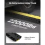 VEVOR Cable Protector Ramp, 9,979 kg/axle Capacity, 2 Channel Heavy Duty TPU Cord Hose Wire Cover, 31 x 28 mm Channel, Traffic S