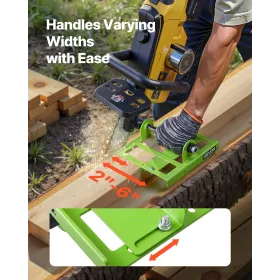 VEVOR Chainsaw Mill, Adjustable 5-15 cm Width, Vertical Lumber Cutting Guide, Portable Timber Chainsaw Attachment, Heavy Duty Ca