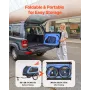 Dog Bike Trailer, Supports up to 40 kg, Pet Cart Bicycle Carrier for Small & Large Dogs, Easy Folding Frame with Quick Release W