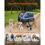 Dog Bike Trailer, Supports up to 40 kg, Pet Cart Bicycle Carrier for Small & Large Dogs, Easy Folding Frame with Quick Release W