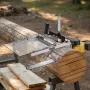 Chainsaw Mill, Portable Sawmill Fits 41-51 cm Planking Milling Bar, Lumber Cross Cutting Guide Chain Saw with Shield, 0.2-11.81 