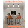Bar Stool Set of 4, 68cm Counter Height Stools, Modern PU Leather Counter Barstool with Backrest, Metal Legs, Easy Assembly Arml