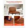 Bar Stool Set of 4, 68cm Counter Height Stools, Modern PU Leather Counter Barstool with Backrest, Metal Legs, Easy Assembly Arml