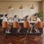 VEVOR Bar Stool Set of 4, 68cm Counter Height Stools, Modern PU Leather Counter Barstool with Backrest, Metal Legs, Easy Assembl