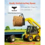 Skid Steer Pallet Fork Frame, 1814 kg Rated Capacity, 115 cm Pallet Fork Frame Attachments with 50.8 mm Hitch Receiver & Spear S