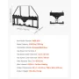Skid Steer Pallet Fork Frame, 1814 kg Rated Capacity, 115 cm Pallet Fork Frame Attachments with 50.8 mm Hitch Receiver & Spear S