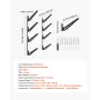 Surfboard Wall Mount, 4 Tiers Horizontal Surfboard Rack for