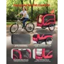 Dog Bike Trailer, Supports up to 45 kg, Pet Cart Bicycle Carrier for Small & Large Dogs, Easy Folding Frame with Quick Release W