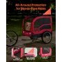 VEVOR Dog Bike Trailer, Supports up to 45 kg, Pet Cart Bicycle Carrier for Small & Large Dogs, Easy Folding Frame with Quick Rel