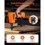 Pneumatic Staple Gun, 16 Gauge 10.8mm Medium Crown Pneumatic Stapler 25mm to 50mm Length, 70-120PSI Heavy Duty Air-Powered Stapl