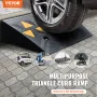 Rubber Curb Ramp 4.25" Rise Height Sidewalk Curb Ramp, 11.8" Width 19.7" Length Driveway Ramp for Curb, 15T Heavy Duty Rubber Ra