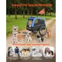 Dog Bike Trailer, Supports up to 30 kg, Pet Cart Bicycle Carrier for Small & Medium Dogs, Easy Folding Frame with Quick Release 