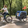 VEVOR Dog Bike Trailer, Supports up to 30 kg, Pet Cart Bicycle Carrier for Small & Medium Dogs, Easy Folding Frame with Quick Re