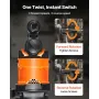 1-Inch Air Impact Wrench, Up to 2400N.m Nut-Busting Torque, 6000RPM 6-Speed Pneumatic Impact Gun with 152.4mm Extended Anvil for