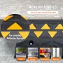 Rubber Curb Ramp 4.25" Rise Height Sidewalk Curb Ramp, 11.8" Width 19.7" Length Driveway Ramp for Curb, 15T Heavy Duty Rubber Ra