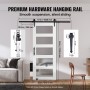 Barn Door and Hardware Kit 32" x 84" Wood and Glass Sliding Barn Door Kit