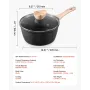 2.5 QT gryde, grydefri gryde med hærdet glaslåg
