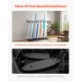 Surfboard Wall Mount, 5 Tiers Vertical Surfboard Rack for Storage and Display, Adjustable Metal Board Stand Organizer with Spong
