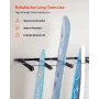 Surfboard Wall Mount, 5 Tiers Vertical Surfboard Rack for Storage and Display, Adjustable Metal Board Stand Organizer with Spong