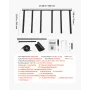 Surfboard Wall Mount, 5 Tiers Vertical Surfboard Rack for Storage and Display, Adjustable Metal Board Stand Organizer with Spong
