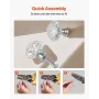 Cabinet Knobs, 12 Pack, 31 mm Acrylic & Zinc Alloy Drawer Pulls Door Handles, Diamond Kitchen Solid Knobs Dresser Handles, Cupbo