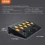 Rubber Curb Ramp 4.25" Rise Height Sidewalk Curb Ramp, 11.8" Width 19.7" Length Driveway Ramp for Curb, 15T Heavy Duty Rubber Ra