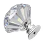 Cabinet Knobs, 12 Pack, 31 mm Acrylic & Zinc Alloy Drawer Pulls Door Handles, Diamond Kitchen Solid Knobs Dresser Handles, Cupbo