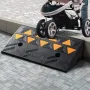 Gummi kantsten rampe 4,25 "Rise Height fortovets kantsten