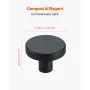 Cabinet Knobs, 10 Pack, 32 mm Black Zinc Alloy Drawer Pulls & Door Handles, Mushroom Kitchen Solid Knobs Dresser Handles, Cupboa