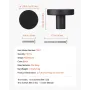 Cabinet Knobs, 10 Pack, 32 mm Black Zinc Alloy Drawer Pulls & Door Handles, Mushroom Kitchen Solid Knobs Dresser Handles, Cupboa