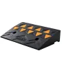Rubber Curb Ramp 4.25" Rise Height Sidewalk Curb Ramp, 11.8" Width 19.7" Length Driveway Ramp for Curb, 15T Heavy Duty Rubber Ra