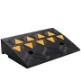 Rubber Curb Ramp 4.25" Rise Height Sidewalk Curb Ramp, 11.8" Width 19.7" Length Driveway Ramp for Curb, 15T Heavy Duty Rubber Ra
