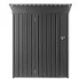 1533 x 876 x 1815 mm Metal Garden Shed, Storage Building with Lockable Door & 2 Louver Vents, Sloped Roof Metal Outdoor Storage 