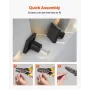 Cabinet Knobs, 10 Pack, 30 mm Black Zinc Alloy Drawer Pulls & Door Handles, Square Kitchen Solid Knobs Dresser Handles, Cupboard