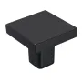 Cabinet Knobs, 10 Pack, 30 mm Black Zinc Alloy Drawer Pulls & Door Handles, Square Kitchen Solid Knobs Dresser Handles, Cupboard