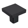 Cabinet Knobs, 10 Pack, 30 mm Black Zinc Alloy Drawer Pulls & Door Handles, Square Kitchen Solid Knobs Dresser Handles, Cupboard
