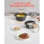 VEVOR Saucepan Set, 1.5 QT & 2.5 QT Nonstick Saucepan with Glass Lids, Multipurpose Cooking Sauce Pots with Detachable Handles, 