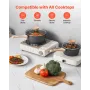 Saucepan Set, 1.5 QT & 2.5 QT Nonstick Saucepan with Glass Lids, Multipurpose Cooking Sauce Pots with Detachable Handles, Sauce 